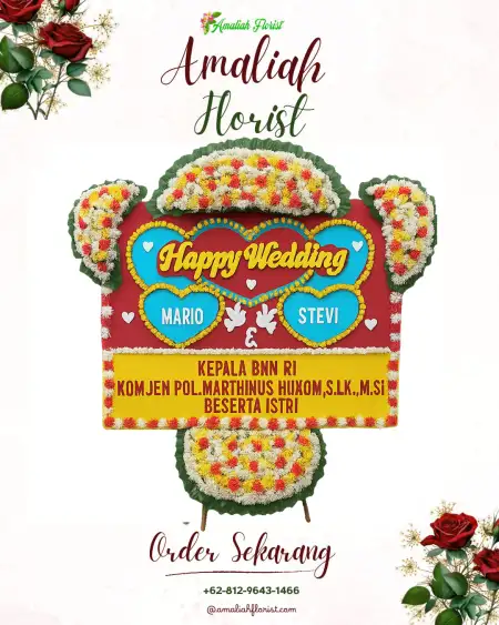Papan Bunga Pernikahan Cihuni